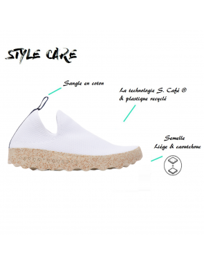 ASPORTUGUESAS BASKETS ELASTIQUES CARE BLANC