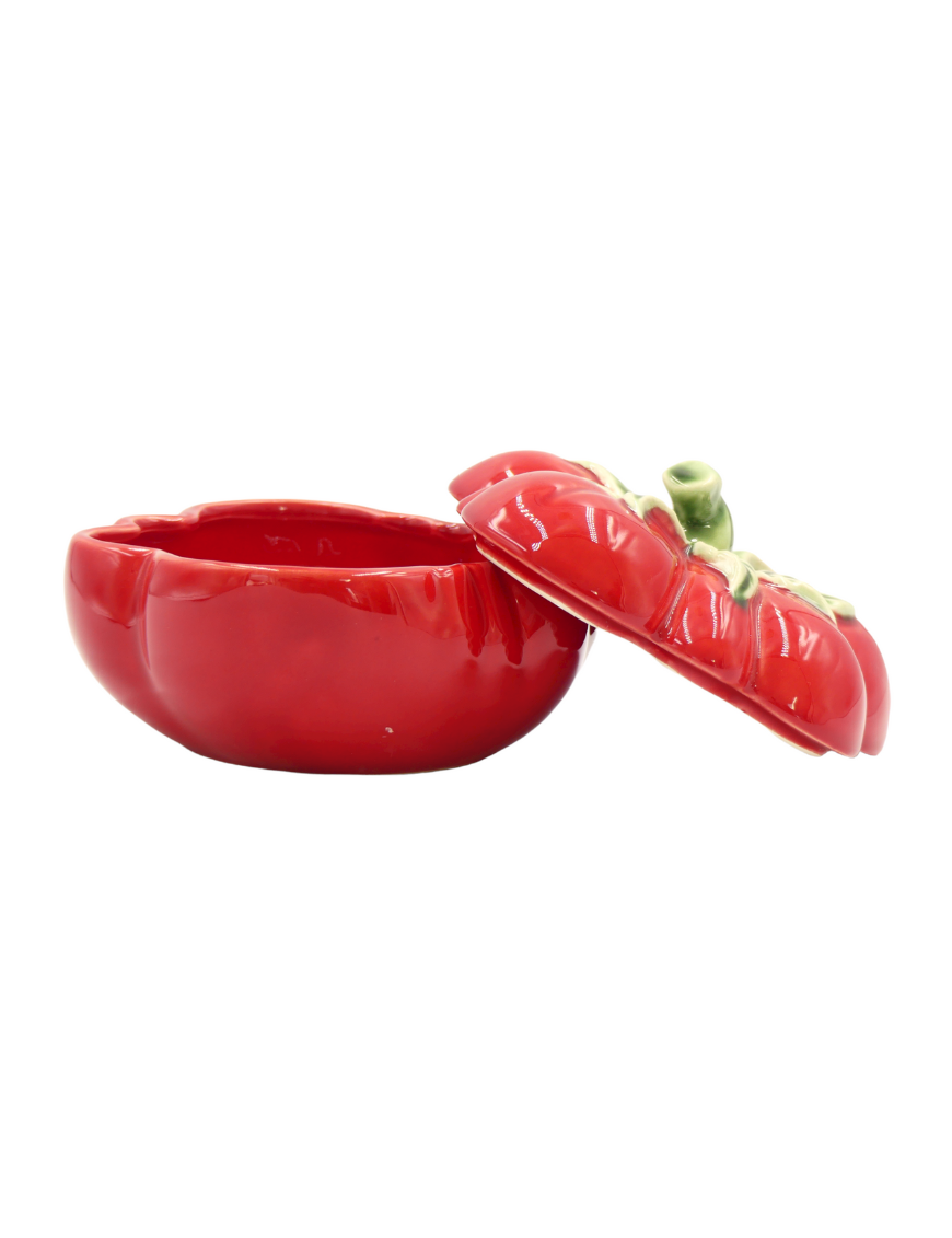 Boîte tomate Bordallo Pinheiro ouverte