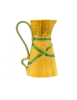 Carafe jaune et verte en épis de blé Bordallo Pinheiro