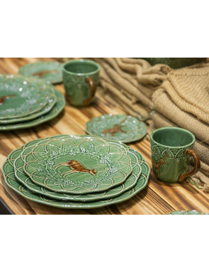 Table aux couleurs de l'automne avec la collection forest ( marron et vert)