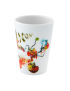 tasse fond blanc, motifs multi couleurs