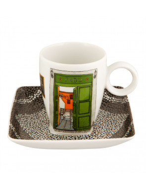 Tasses aux couleurs de Lisbonne dans les tons vert