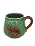 Tasse ours Bordallo Pinheiro, verte et marron