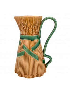 Carafe jaune et verte en épis de blé Bordallo Pinheiro