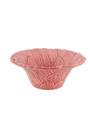 Bol Dhalia de face couleur rose et coté en relief de pétale