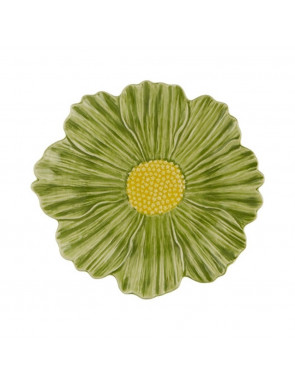 Assiette Cosmos vert en céramqiue de Bordallo Pinheiro