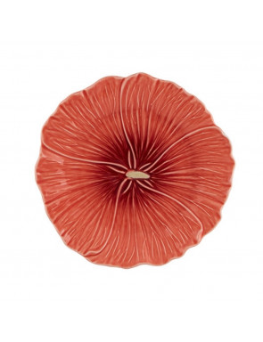 Assiette Alcea en céramique rose