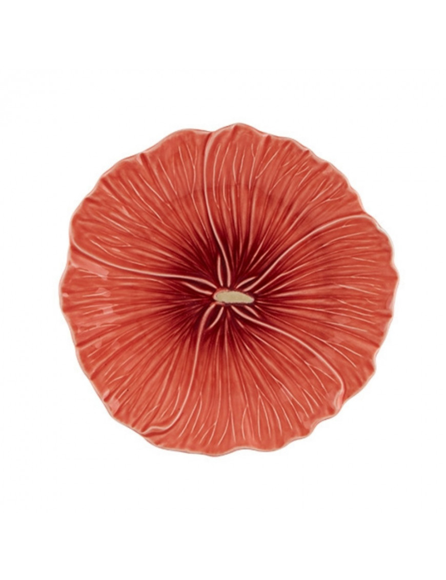 Assiette Alcea en céramique rose