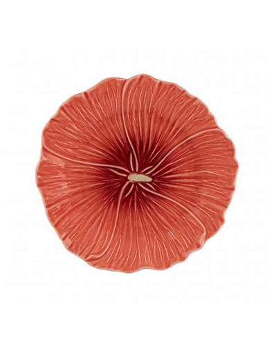 Assiette Alcea en céramique rose