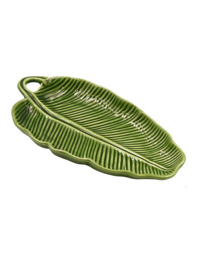 Plateau feuille de banane en céramique Bordallo Pinheiro