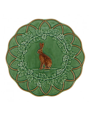 Assiette à dessert lièvre en céramique