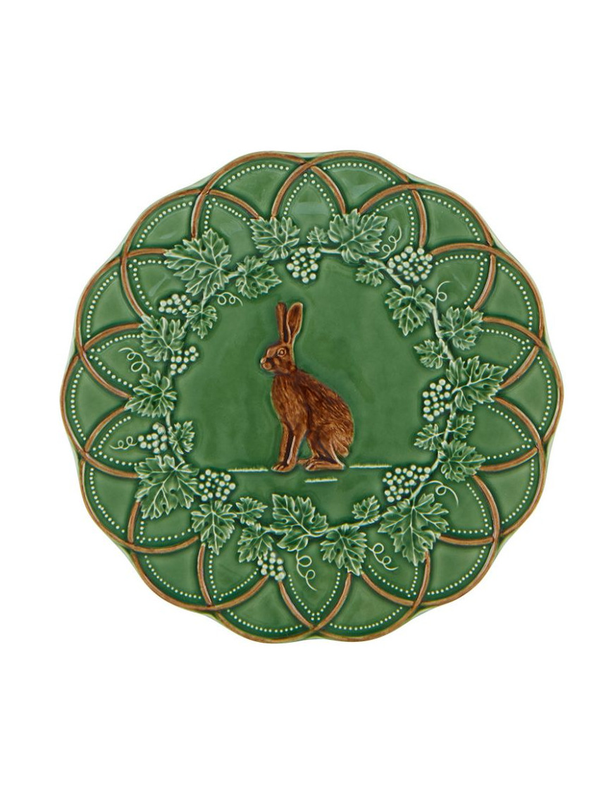 Assiette à dessert lièvre en céramique