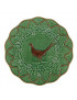 Assiette Faisan de Bordallon Pinheiro en faience verte et marron