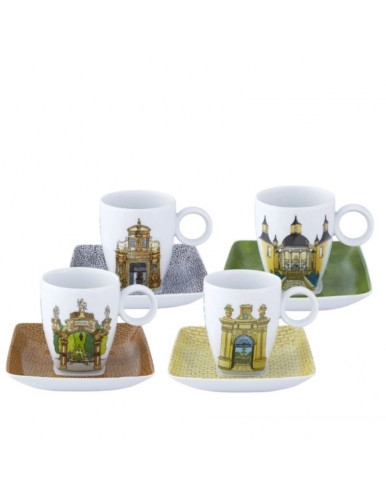 copy of SET 4 TASSES À CAFÉ ET SOUCOUPES  - ALMA DE LISBOA