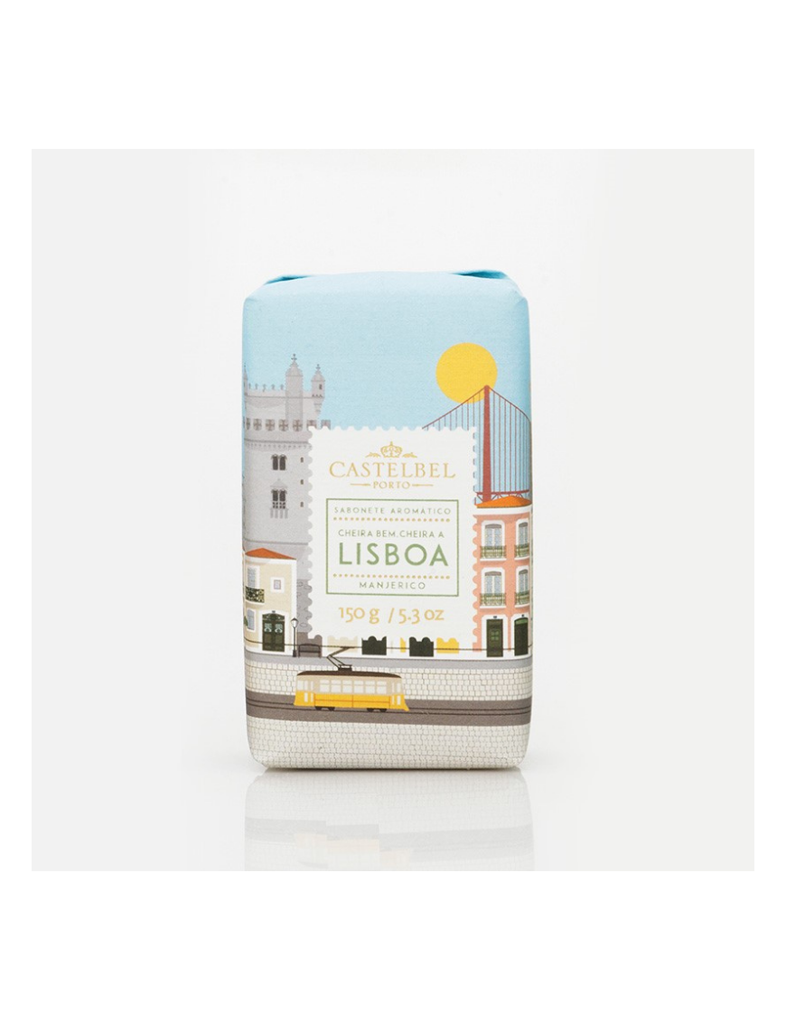 Savon Lisboa Castelbel avec sur son emballages les monuments de Lisbonne