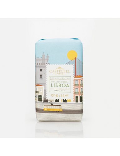 Savon Lisboa Castelbel avec sur son emballages les monuments de Lisbonne