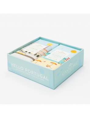 Set de 2 savon ( Lisbonne et Algarve) au basilic et à l'orange, chacun à un emballage ) à l'effigie de la région