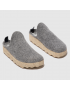 mules as portuguesas  unisex gris en laine et semelle caoutchouc et liège