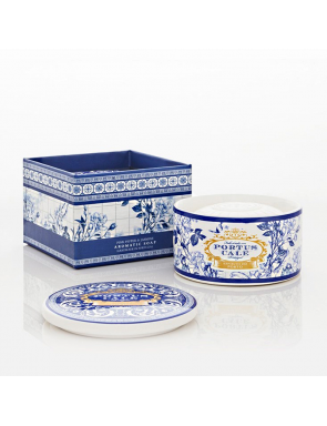 Savon bleu and gold de la collection Portus Cale de Castel bel au jasmin et poivre rouge dans boite de bijoux
