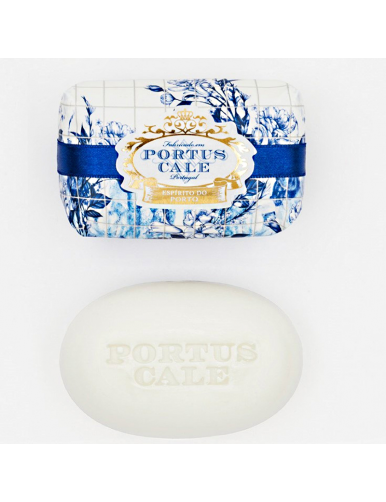 Savon Gold and bleu de Castelbel emballé dans du papier au couleurs des azulejos portugais au jasmin et poivre rose